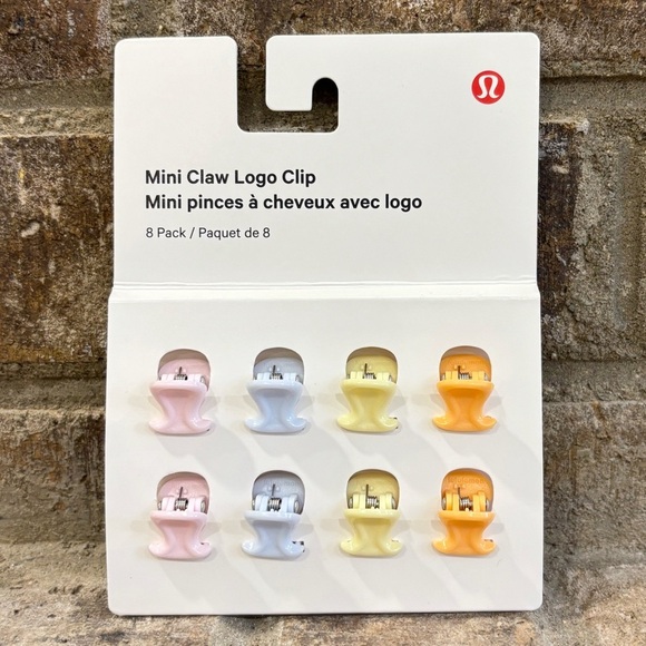 lululemon athletica Accessories - NWT Lululemon Mini Claw Logo Clips 8 Pack Multi Colored